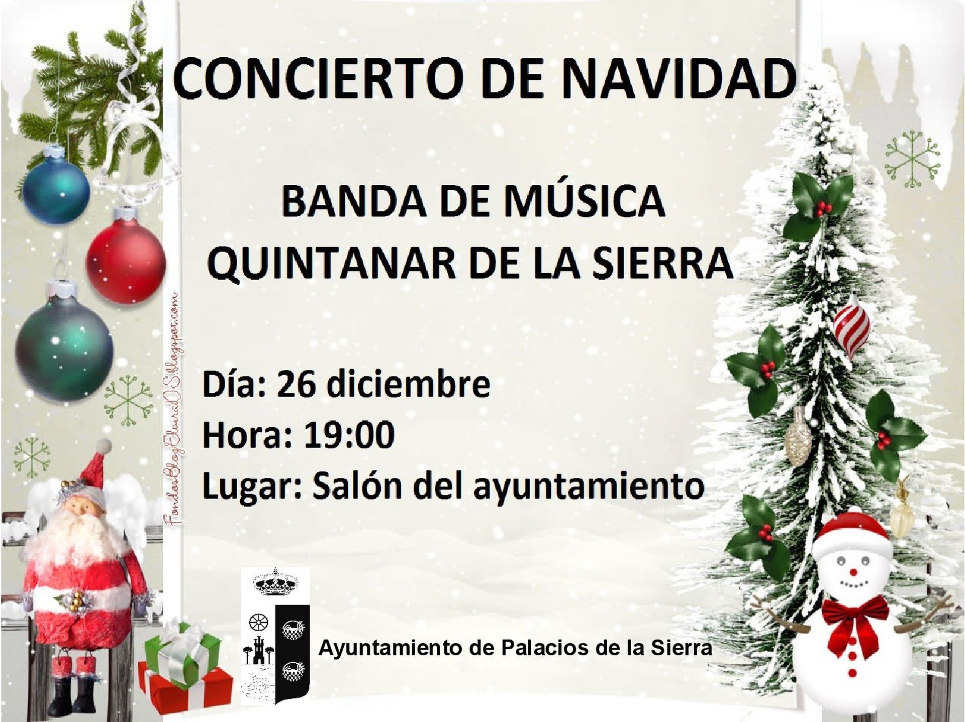 Concierto de Navidad de la Banda de Música de Quintanar de la sierra