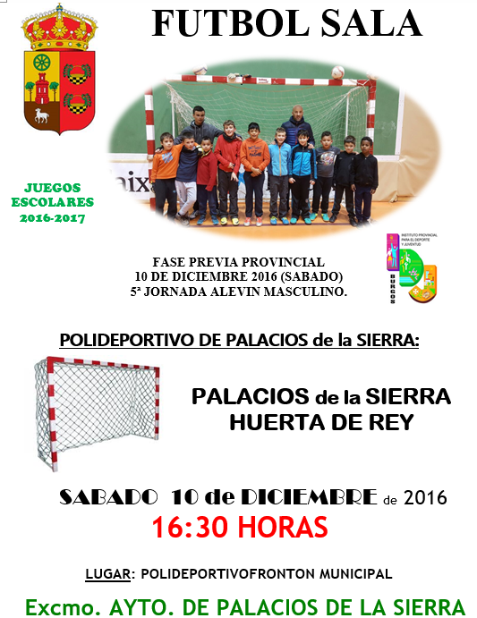 Juegos Escolares 2016 - 2017: Futbol Sala