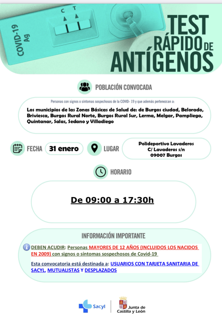 TEST RÁPIDO DE ANTÍGENOS, 31 de enero