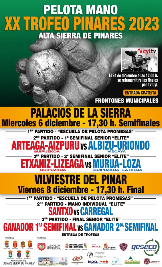 Pelota mano xx trofeo pinares 23